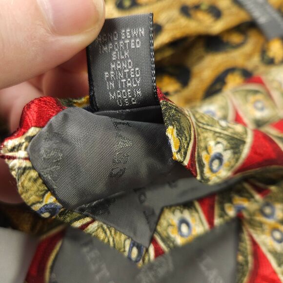 2 Robert Talbott Best of Class Floral Flower Geometric Silk Ties Made In USA - Picture 6 of 10